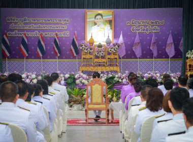พิธีเจริญพระพุทธมนต์ พิธีทำบุญตักบาตรถวายพระราชกุศล ... พารามิเตอร์รูปภาพ 3
